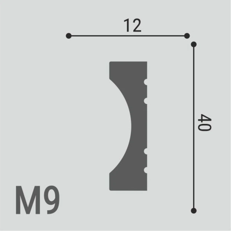Молдинг XPS POLYMER М 9 40/12
