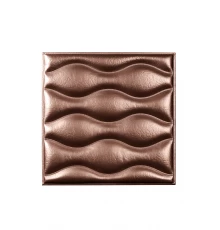 Мягкая стеновая панель из экокожи Wave - Nut