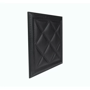 Мягкая стеновая панель из экокожи Classic 400х400 мм - Black