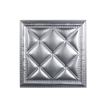 Мягкая стеновая панель  из экокожи Classic 400х400 мм - Silver