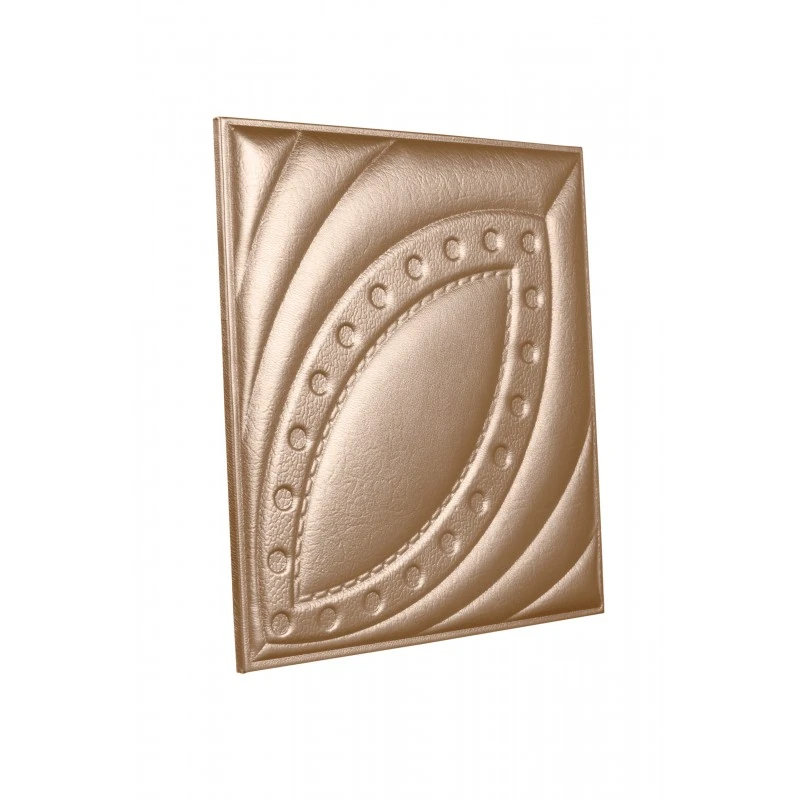 Мягкая стеновая панель из экокожи Petal 400х400 мм - Gold