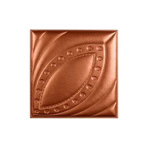 Мягкая стеновая панель из экокожи Petal 400х400 мм - Bronze