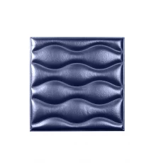 Мягкая стеновая панель из экокожи Wave - Navy