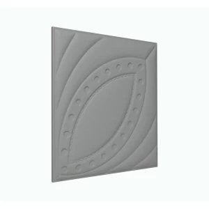 Мягкая стеновая панель из экокожи Petal 400х400 мм - Gray