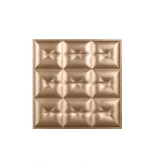 Мягкая стеновая панель из экокожи Boss 400х400 мм - Champagne