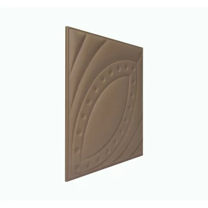 Мягкая стеновая панель из экокожи Petal 400х400 мм - Coffee