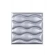Мягкая стеновая панель из экокожи Wave - Silver
