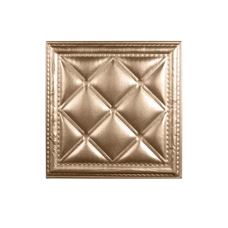 Мягкая стеновая панель  из экокожи Classic 400х400 мм - Gold