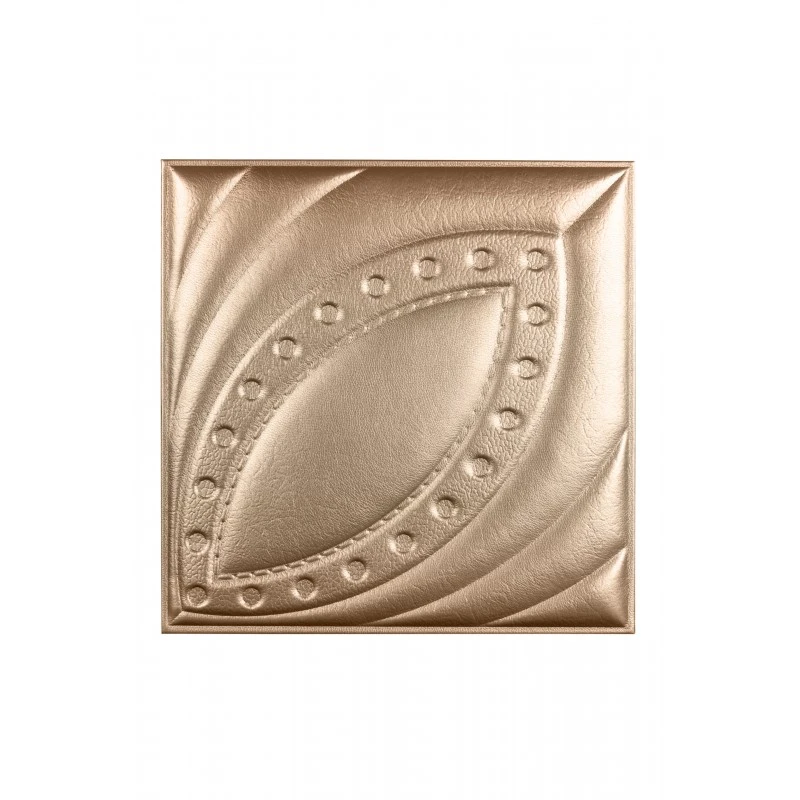 Мягкая стеновая панель из экокожи Petal 400х400 мм - Gold