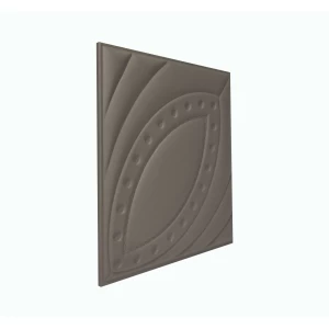 Мягкая стеновая панель из экокожи Petal 400х400 мм - Chestnut