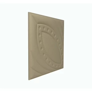 Мягкая стеновая панель из экокожи Petal 400х400 мм - Latte