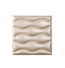 Мягкая стеновая панель из экокожи Wave - Apricot