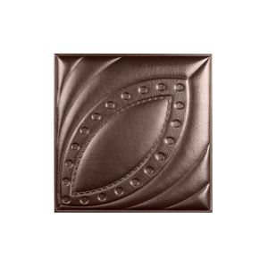 Мягкая стеновая панель из экокожи Petal 400х400 мм - Nut