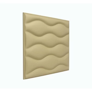 Мягкая стеновая панель из экокожи Wave 400 х 400 мм - Peach