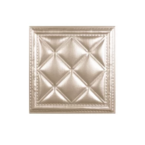 Мягкая стеновая панель  из экокожи Classic 400х400 мм - Apricot