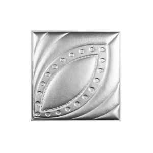Мягкая стеновая панель из экокожи Petal 400х400 мм - Silver