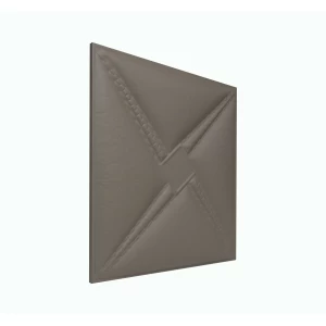 Мягкая стеновая панель из экокожи Stella 400х400 мм - Chestnut