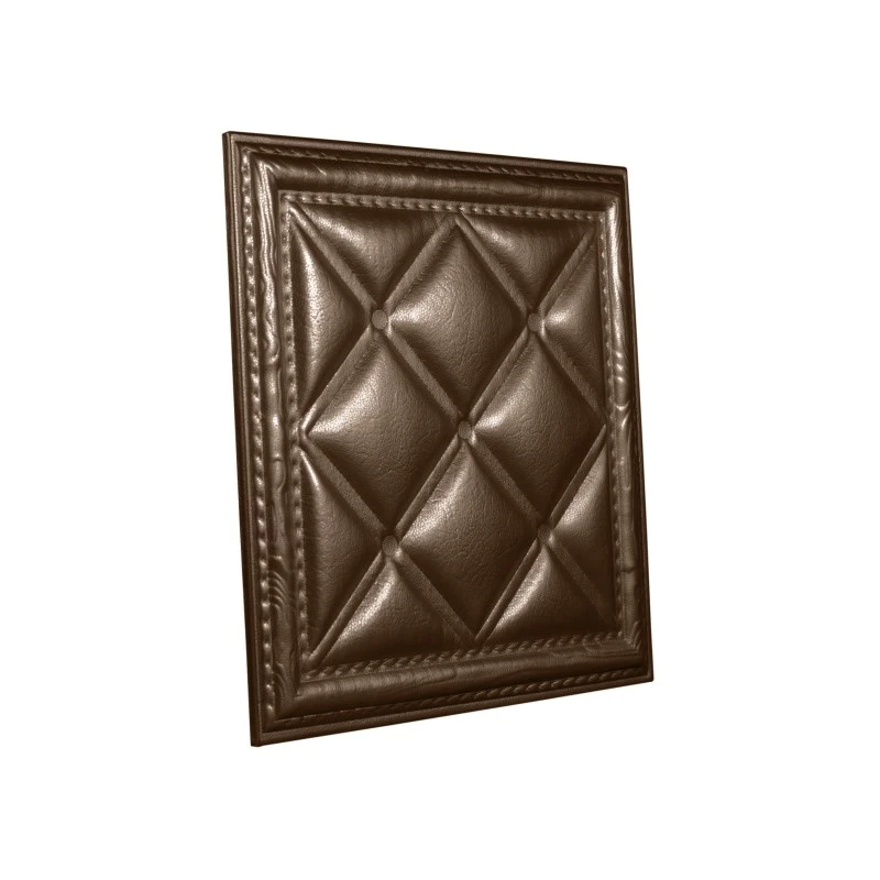 Мягкая стеновая панель  из экокожи Classic 400х400 мм - Nut