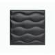 Мягкая стеновая панель из экокожи Wave 400 х 400 мм - Black