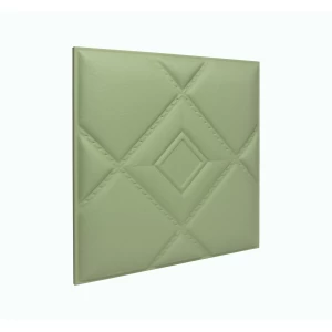 Мягкая стеновая панель из экокожи Luck 400 х 400 мм - Olive