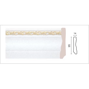 Плинтус напольный хай-тек с каб. каналом 153-30G