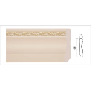 Плинтус напольный хай-тек с каб. каналом 153-62G