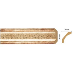 Плинтус потолочный 167s-127 (35х35х2400)/36