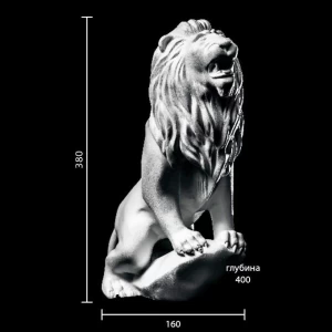 Статуя Лев на камне LV-003