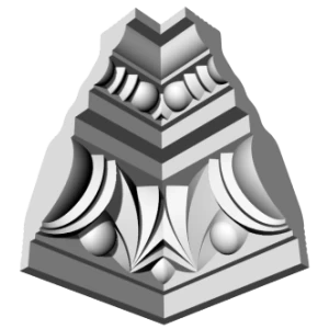 Уголки к потолочному плинтусу GP9