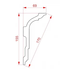 Потолочный плинтус Glanzepol GP-126