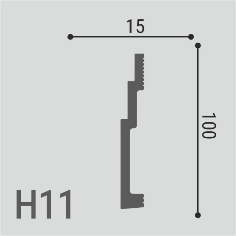 Плинтус напольный  XPS POLYMER Н 11 100/15