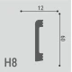Плинтус напольный XPS POLYMER Н 8 60/12