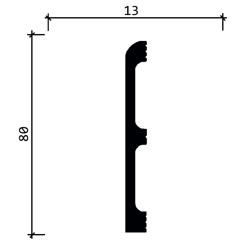 Напольный плинтус 706-90  